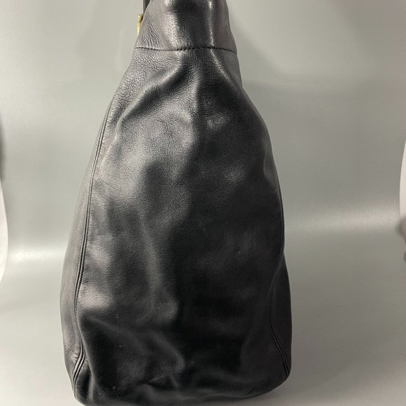 Authentic COACH Large Soho Black Leather Shopping Tote Bag - Picture 3 of 15